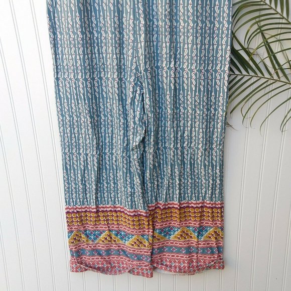 Anthropologie Saturday Sunday Lizzy Jumpsuit Size S Cotton Boho Floral Wide Leg - Picture 10 of 11